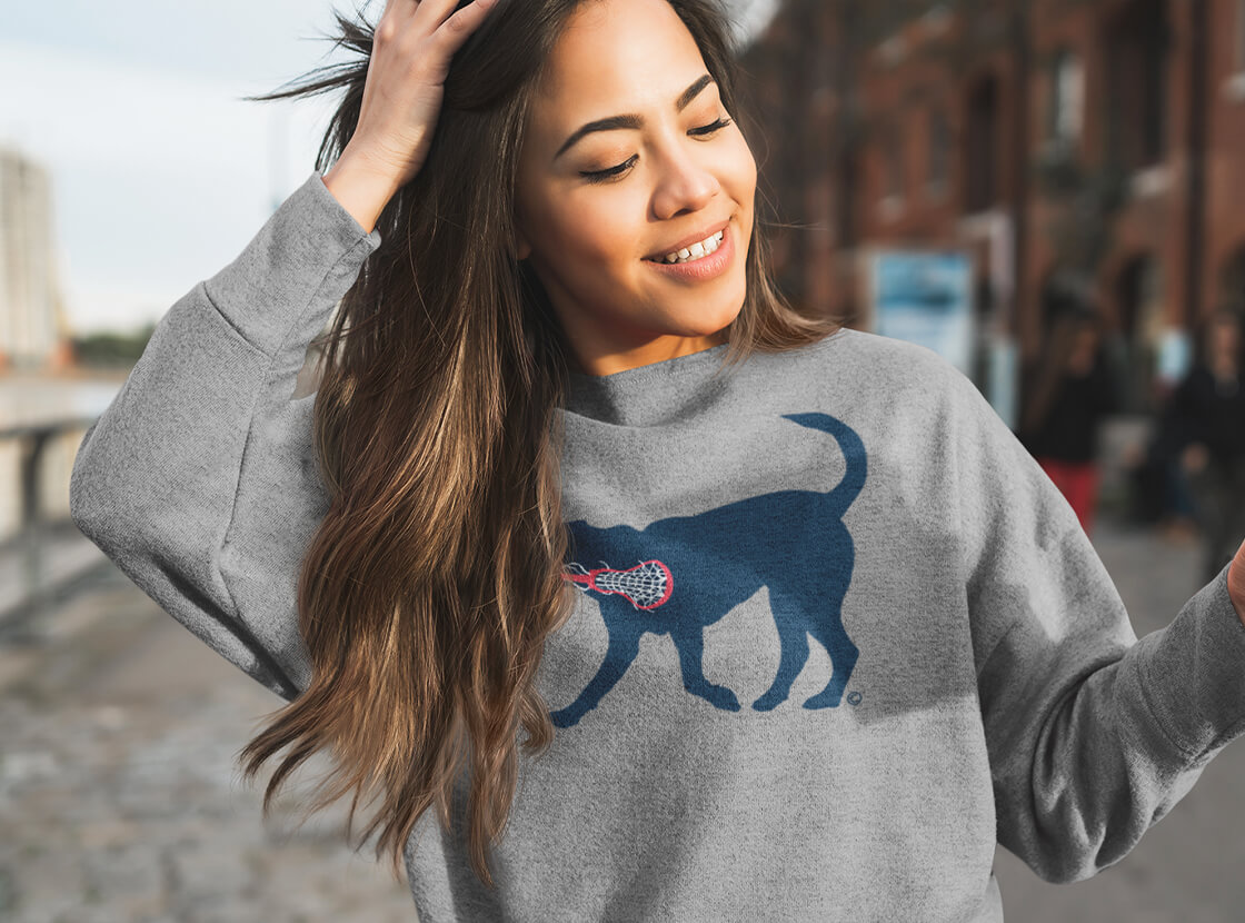 LuLa the Lax Dog Crewneck Sweatshirt